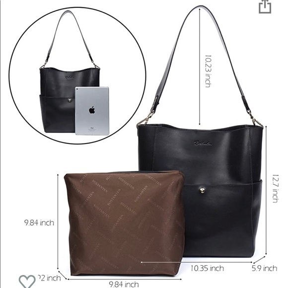 Bostaten tote purse shoulder bucket Bag - Picture 6 of 8